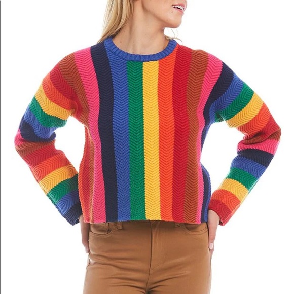 Sugarlips | Sweaters | Rainbow Stripe Sweater | Poshmark